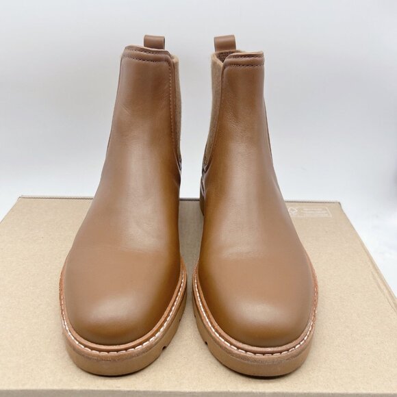 Vince Rue Chelsea Ankle Boots Booties Brown Leather Waterproof Platform US 6 - Picture 3 of 12